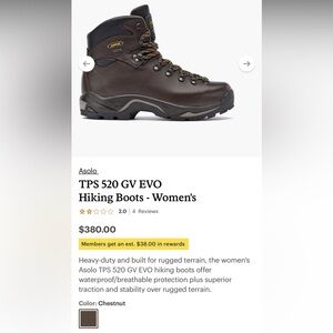 Asolo TPS 520 Women’s Brown Leather Hiking Boots - Size 7